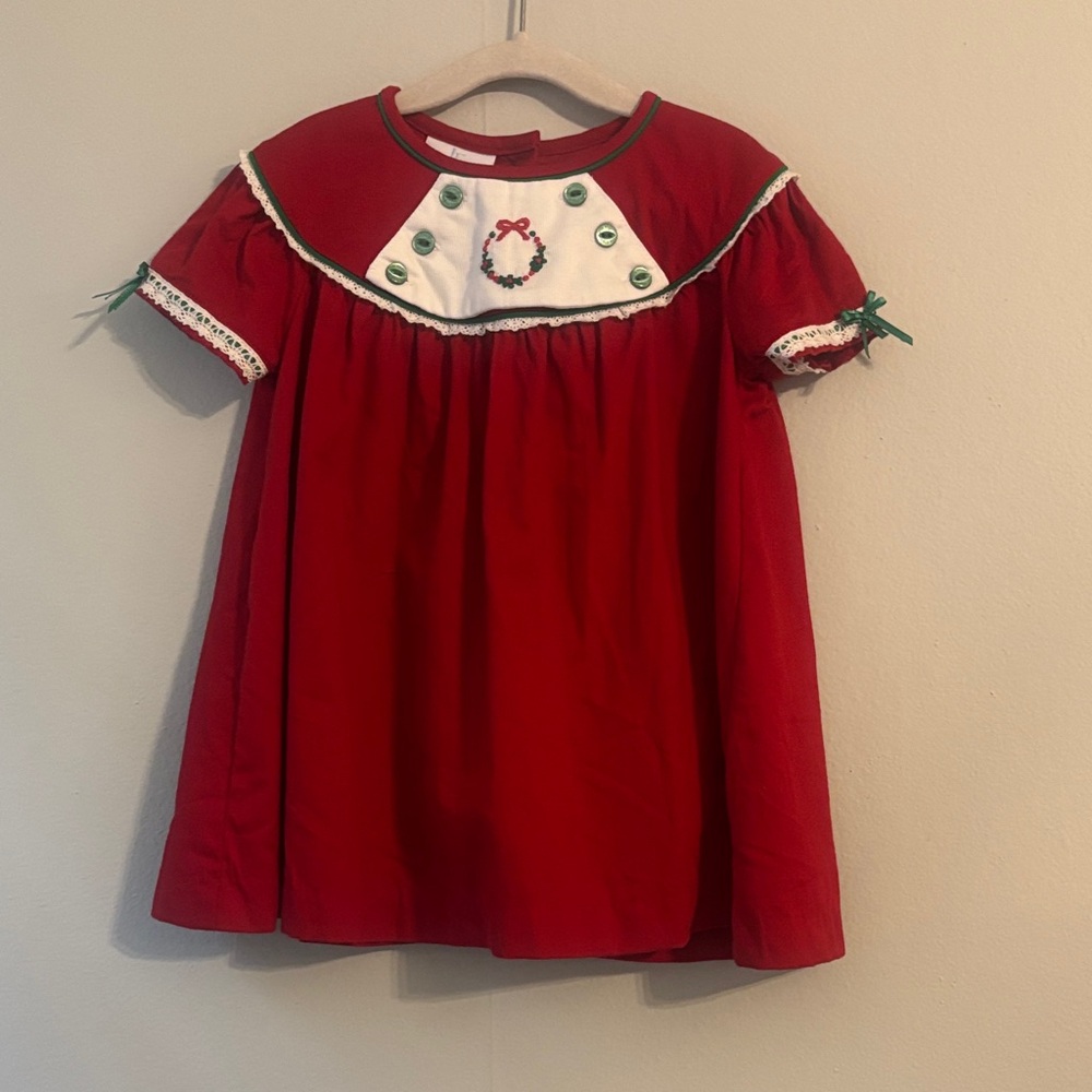 Little English Red Dress with White Accents